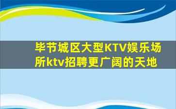 毕节城区大型KTV娱乐场所ktv招聘更广阔的天地